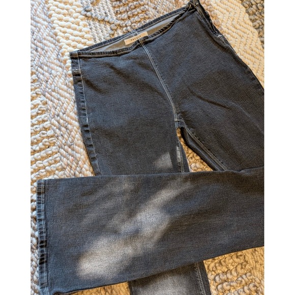 PacSun Denim - PacSun Charcoal Gray Side Zip Flare Jeans Contrast Stitch size 25x32 Retro Y2k